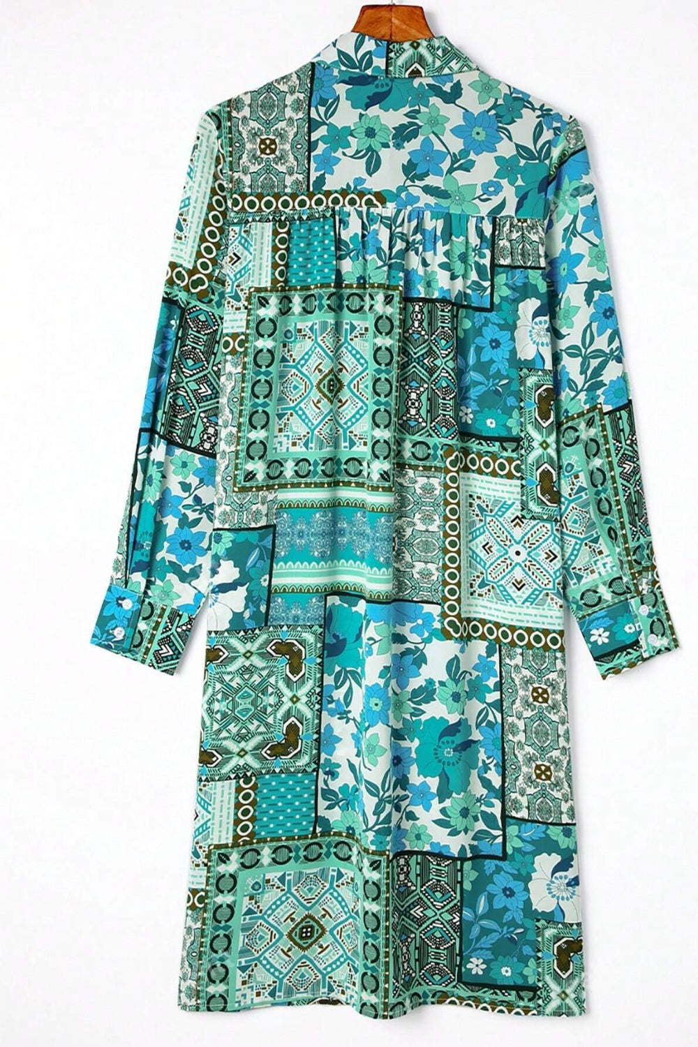 Printed Button Up Long Sleeve Cardigan-TOPS / DRESSES-[Adult]-[Female]-2022 Online Blue Zone Planet