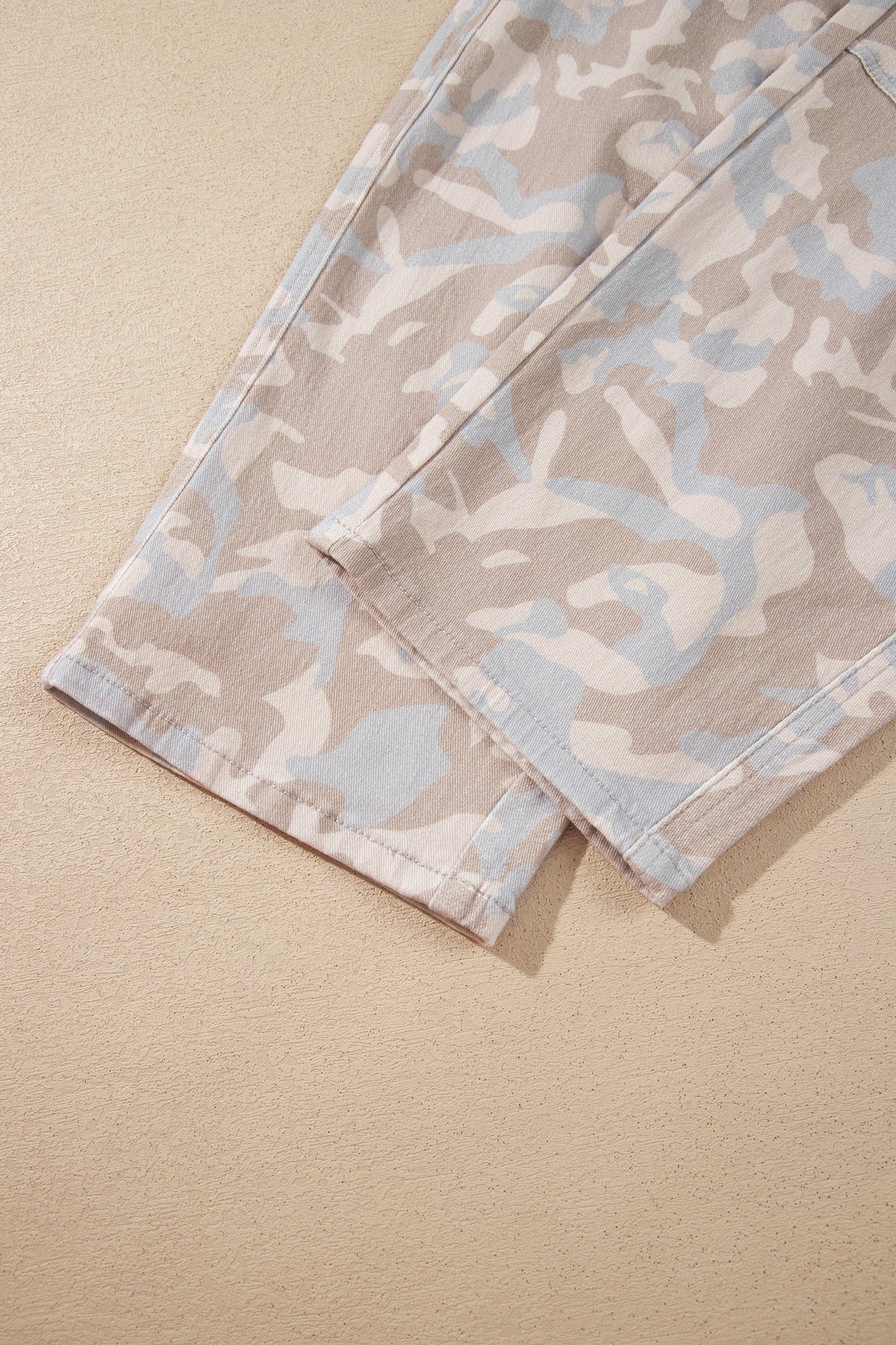 Khaki Camouflage Pattern Pocket Rivet Detail Ankle-Length Harem Fit Jeans-Bottoms/Jeans-[Adult]-[Female]-2022 Online Blue Zone Planet