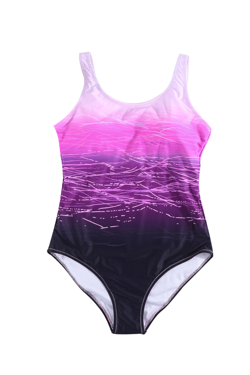 Blue Zone Planet | Black Criss Cross Back Tie-Dye One Piece Swimsuit-Swimwear/One Piece Swimsuit-[Adult]-[Female]-2022 Online Blue Zone Planet