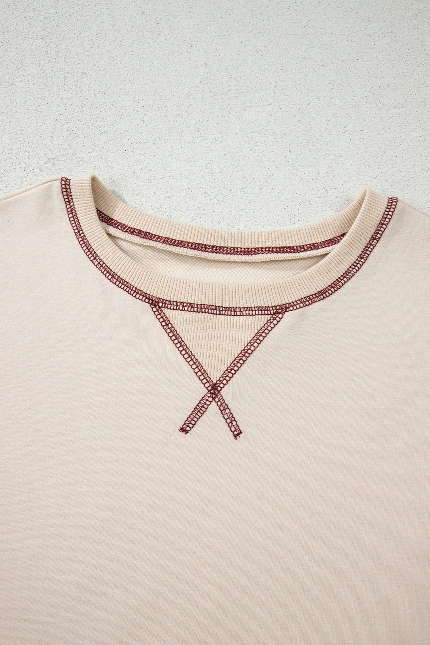 Red Stripe Sleeve Patchwork Casual Knit Top-Tops/Long Sleeve Tops-[Adult]-[Female]-2022 Online Blue Zone Planet