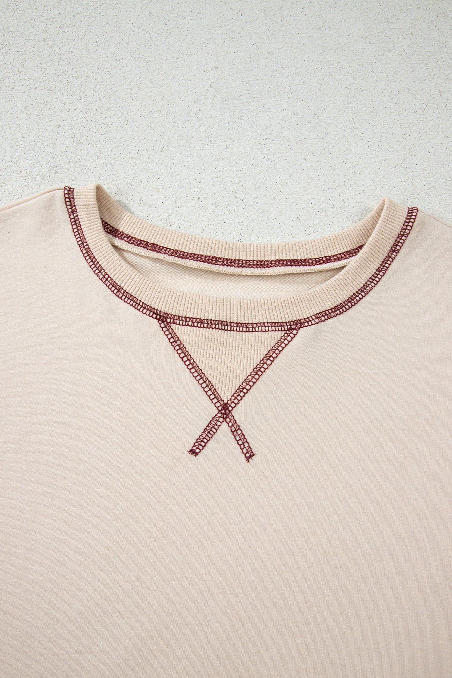 Red Stripe Sleeve Patchwork Casual Knit Top-Tops/Long Sleeve Tops-[Adult]-[Female]-2022 Online Blue Zone Planet