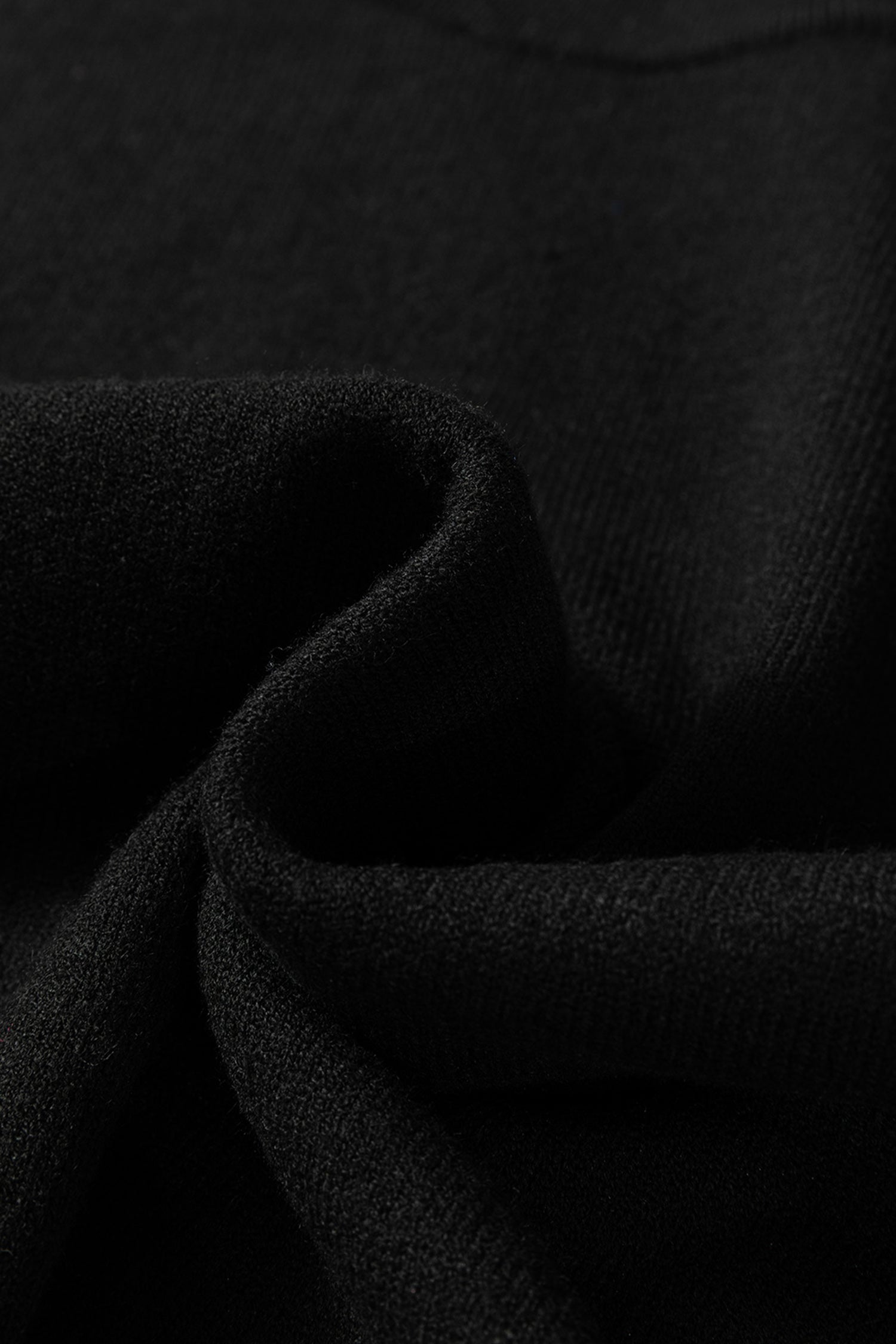 Black Solid Color Crew Neck Knit Cap Sleeve Sweater-TOPS / DRESSES-[Adult]-[Female]-2022 Online Blue Zone Planet