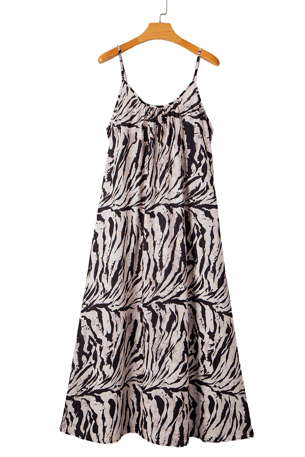 Black Abstract Print Open Back Boho Loose Maxi Sundress-TOPS / DRESSES-[Adult]-[Female]-2022 Online Blue Zone Planet
