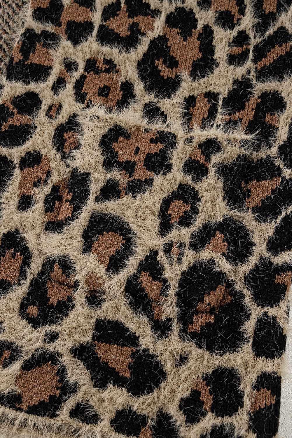 Brown Leopard Open Casual Cardigan-Sweaters & Cardigans/Cardigans-[Adult]-[Female]-2022 Online Blue Zone Planet