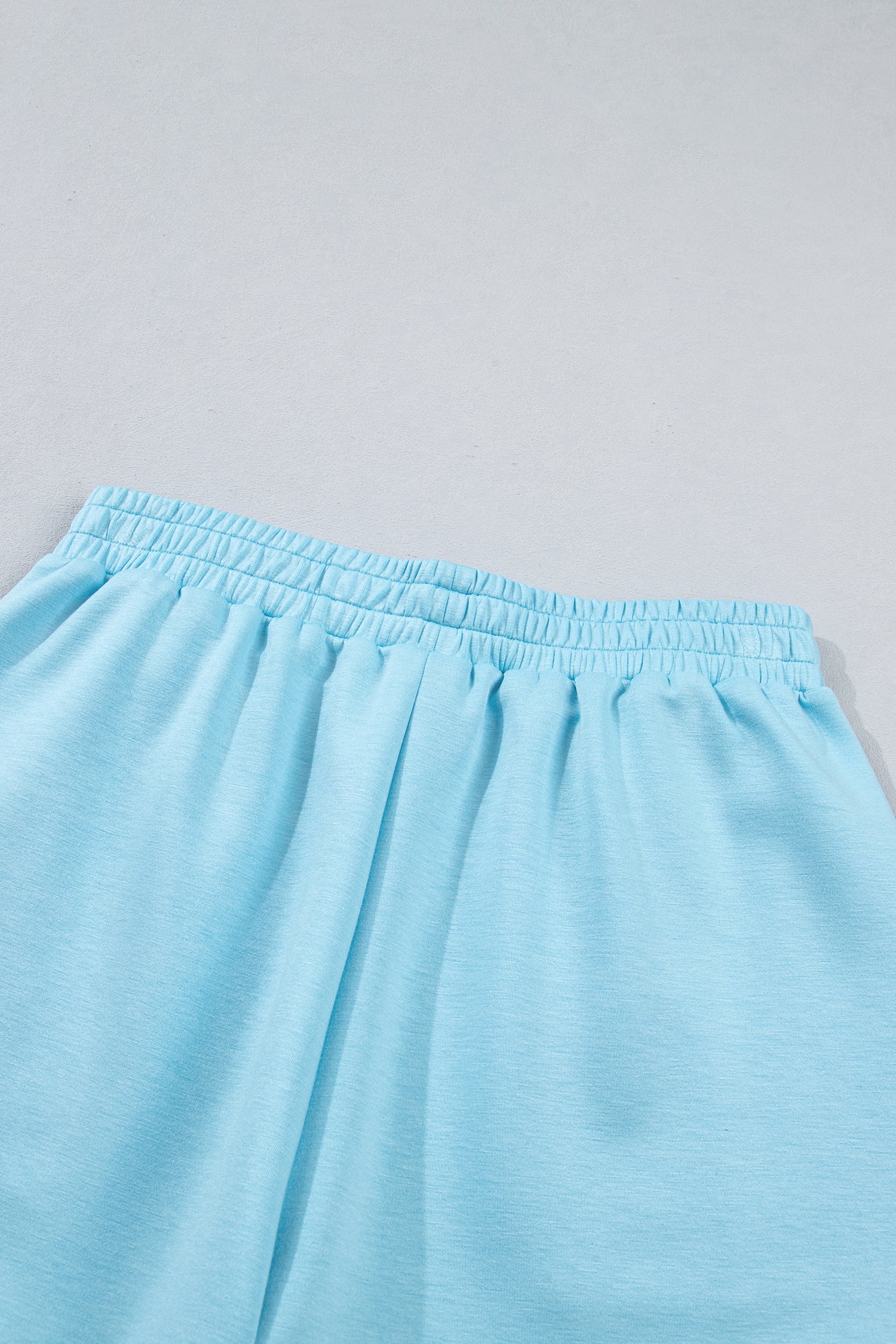 Myosotis Half Zip High Neck Tee Athleisure Short Set-Two Piece Sets/Short Sets-[Adult]-[Female]-2022 Online Blue Zone Planet