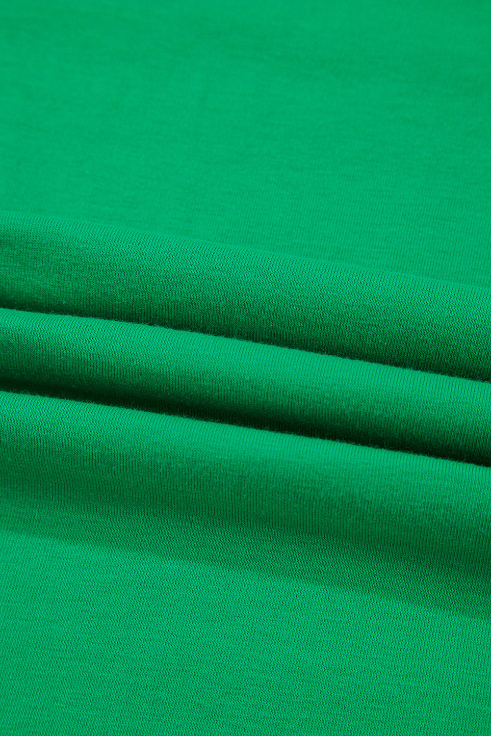 Bright Green Casual Plain Crew Neck Tee-Tops/Tops & Tees-[Adult]-[Female]-2022 Online Blue Zone Planet