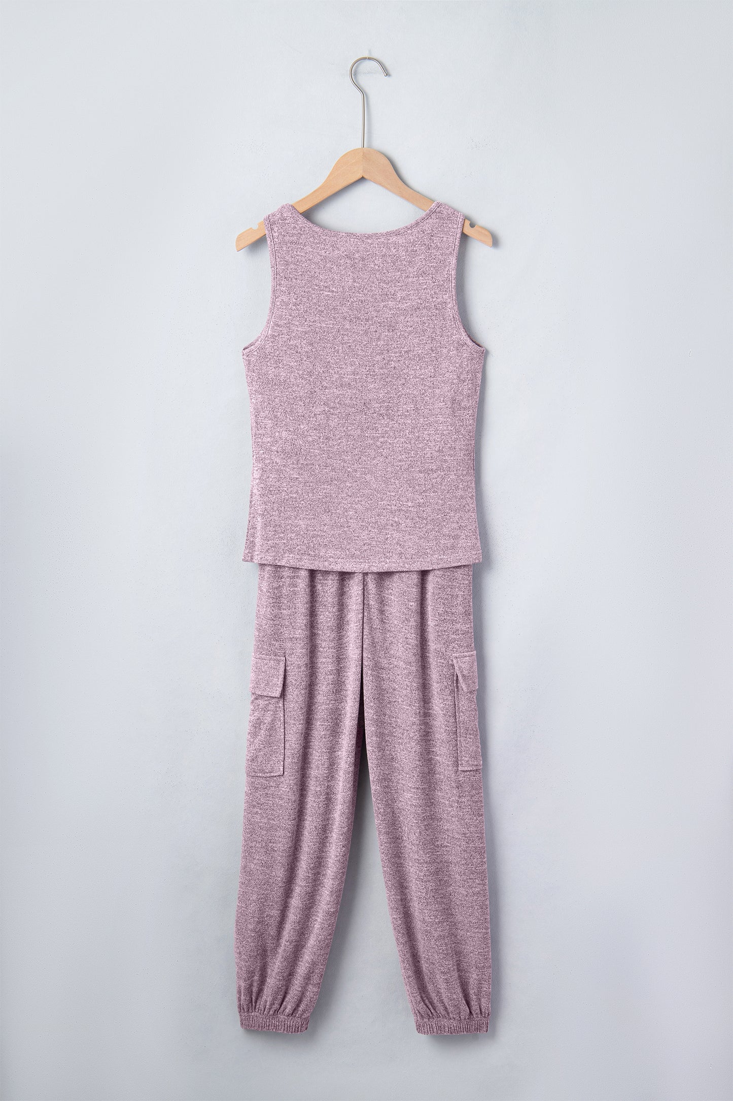 Orchid Bouquet Casual Tank Top Drawstring Jogger Pants 2pcs Outfit-Two Piece Sets/Pant Sets-[Adult]-[Female]-2022 Online Blue Zone Planet