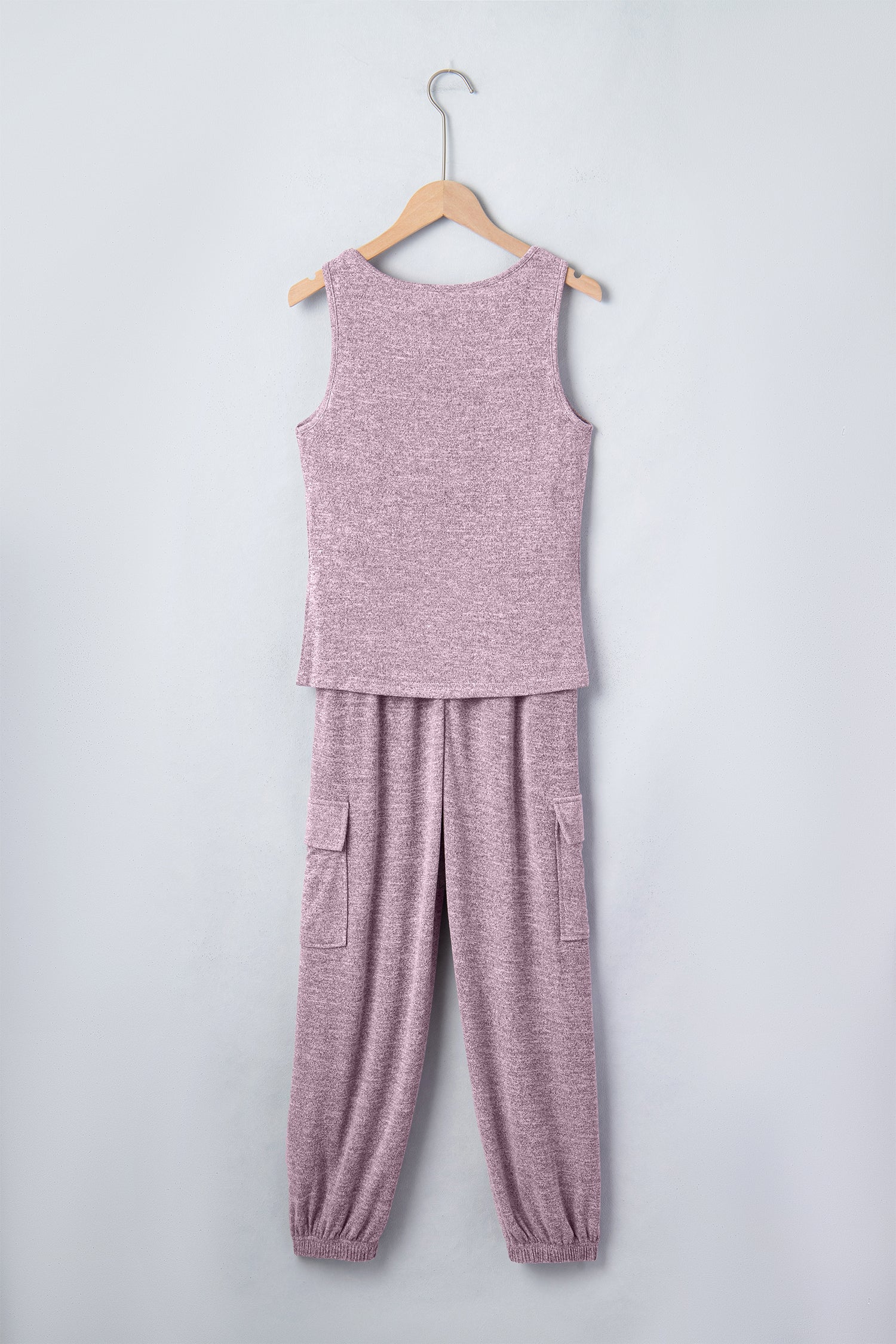 Orchid Bouquet Casual Tank Top Drawstring Jogger Pants 2pcs Outfit-Two Piece Sets/Pant Sets-[Adult]-[Female]-2022 Online Blue Zone Planet