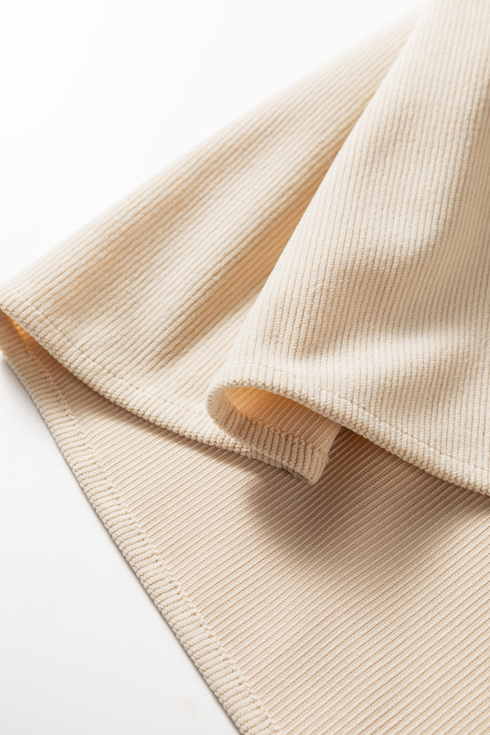 Parchment Notched Neck Scallop Detail Plus Size Mini Dress-TOPS / DRESSES-[Adult]-[Female]-2022 Online Blue Zone Planet