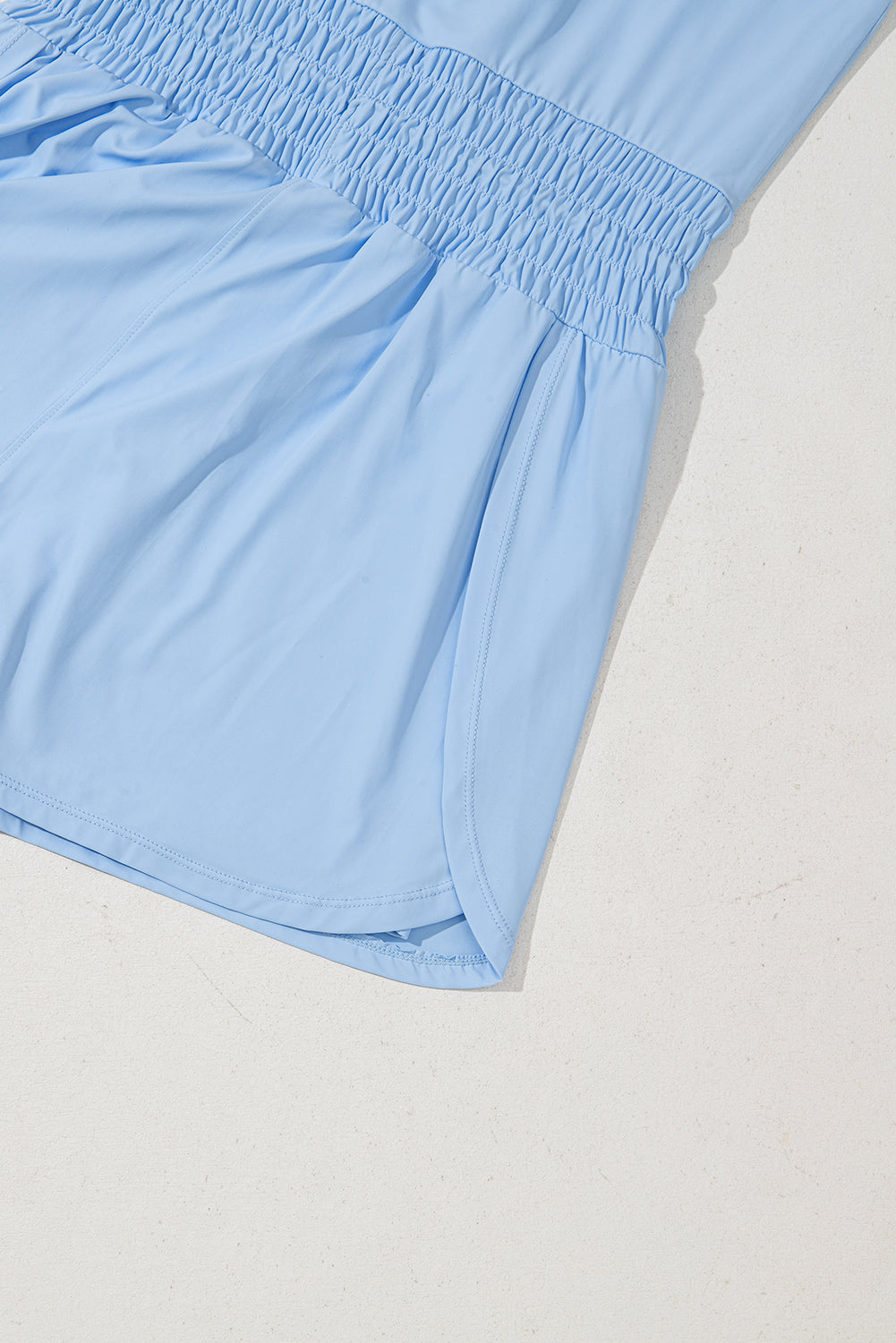 Myosotis Plain Sleeveless Loop Drawstring Cinched Waist Romper-Bottoms/Jumpsuits & Rompers-[Adult]-[Female]-2022 Online Blue Zone Planet