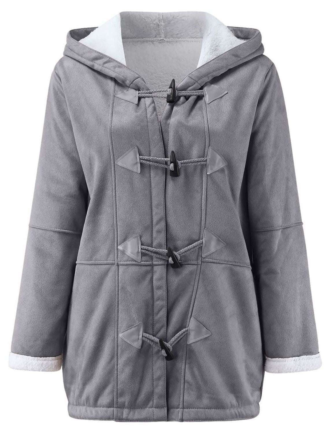 Full Size Pocketed Long Sleeve Hooded Toggle Jacket-TOPS / DRESSES-[Adult]-[Female]-2022 Online Blue Zone Planet