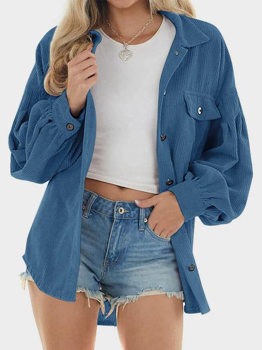 Mandy Button Up Collared Neck Long Sleeve Shirt-TOPS / DRESSES-[Adult]-[Female]-2022 Online Blue Zone Planet