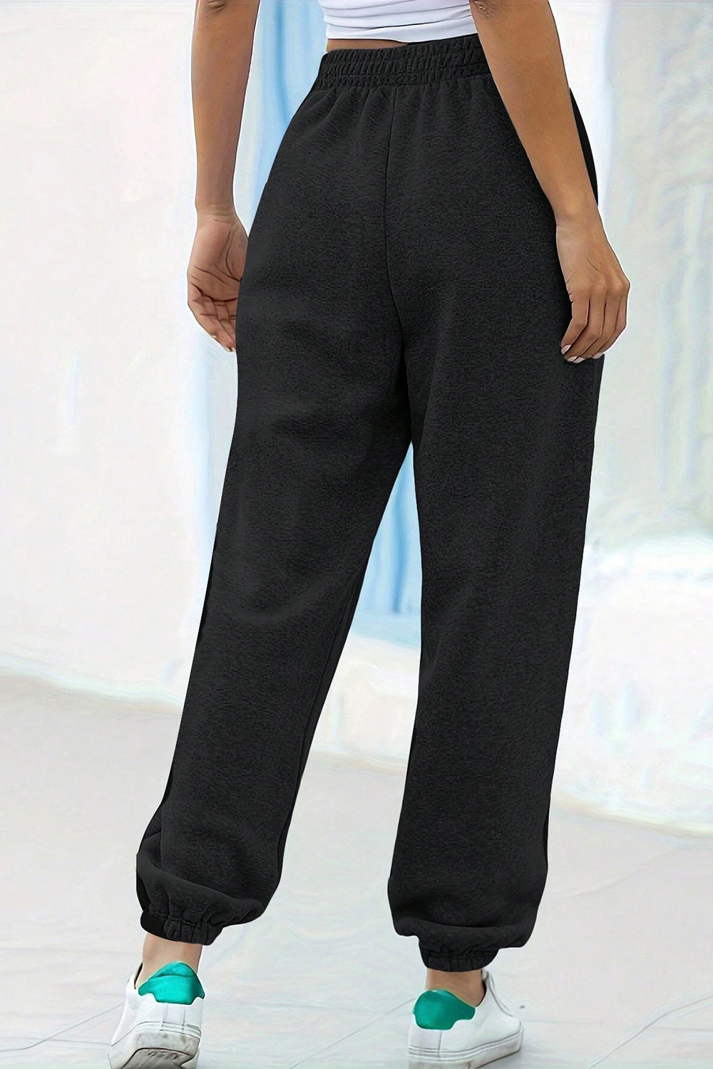 Elastic Waist Joggers with Pockets-TOPS / DRESSES-[Adult]-[Female]-2022 Online Blue Zone Planet