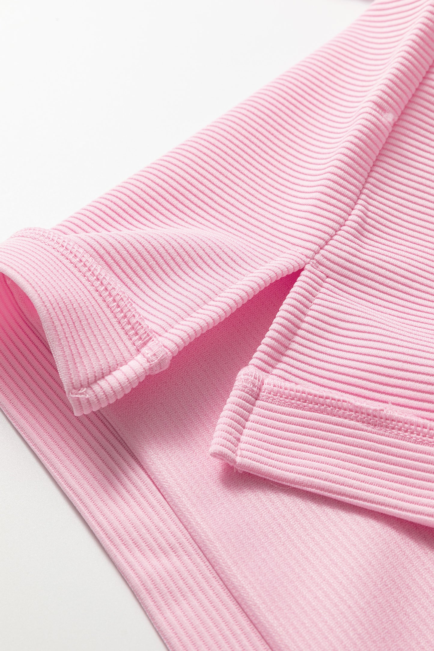 Pink Drop Shoulder Long Sleeve Plus Size Ribbed Top-Plus Size/Plus Size Tops/Plus Size Long Sleeve Tops-[Adult]-[Female]-2022 Online Blue Zone Planet