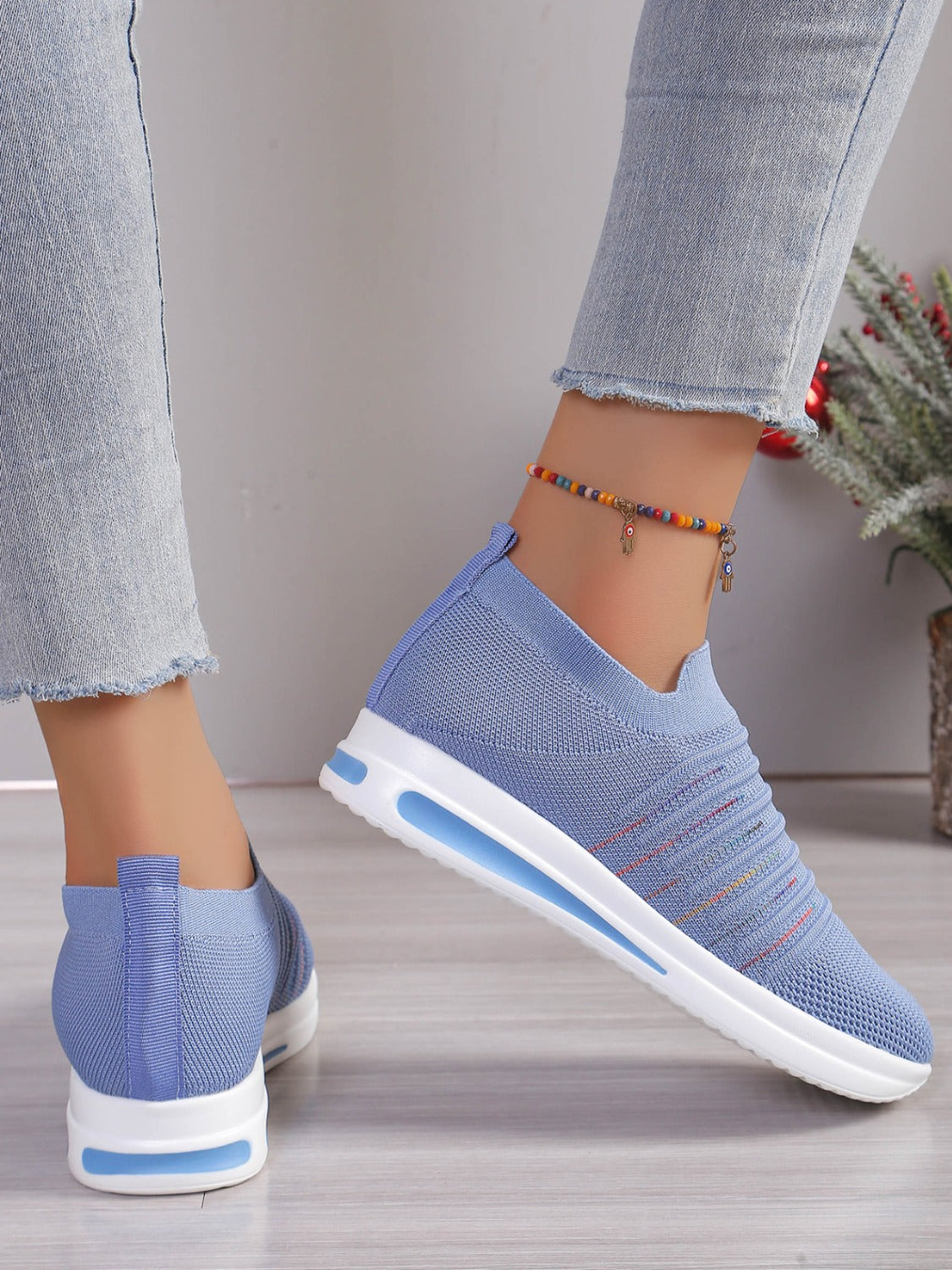 Blue Zone Planet | Breathable Mesh Wedge Sneakers-SNEAKERS-[Adult]-[Female]-2022 Online Blue Zone Planet