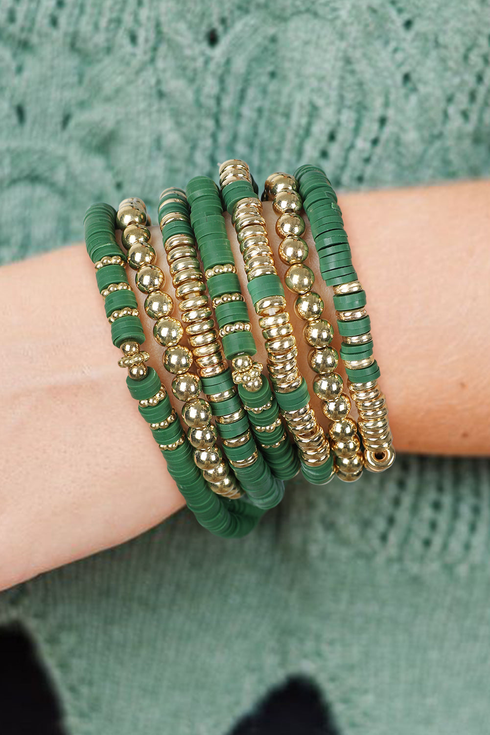 Blue Zone Planet | Vineyard Green St Patrick's Multi Layered Beaded Bracelet Set-Bracelets-[Adult]-[Female]-Vineyard Green-ONE SIZE-2022 Online Blue Zone Planet