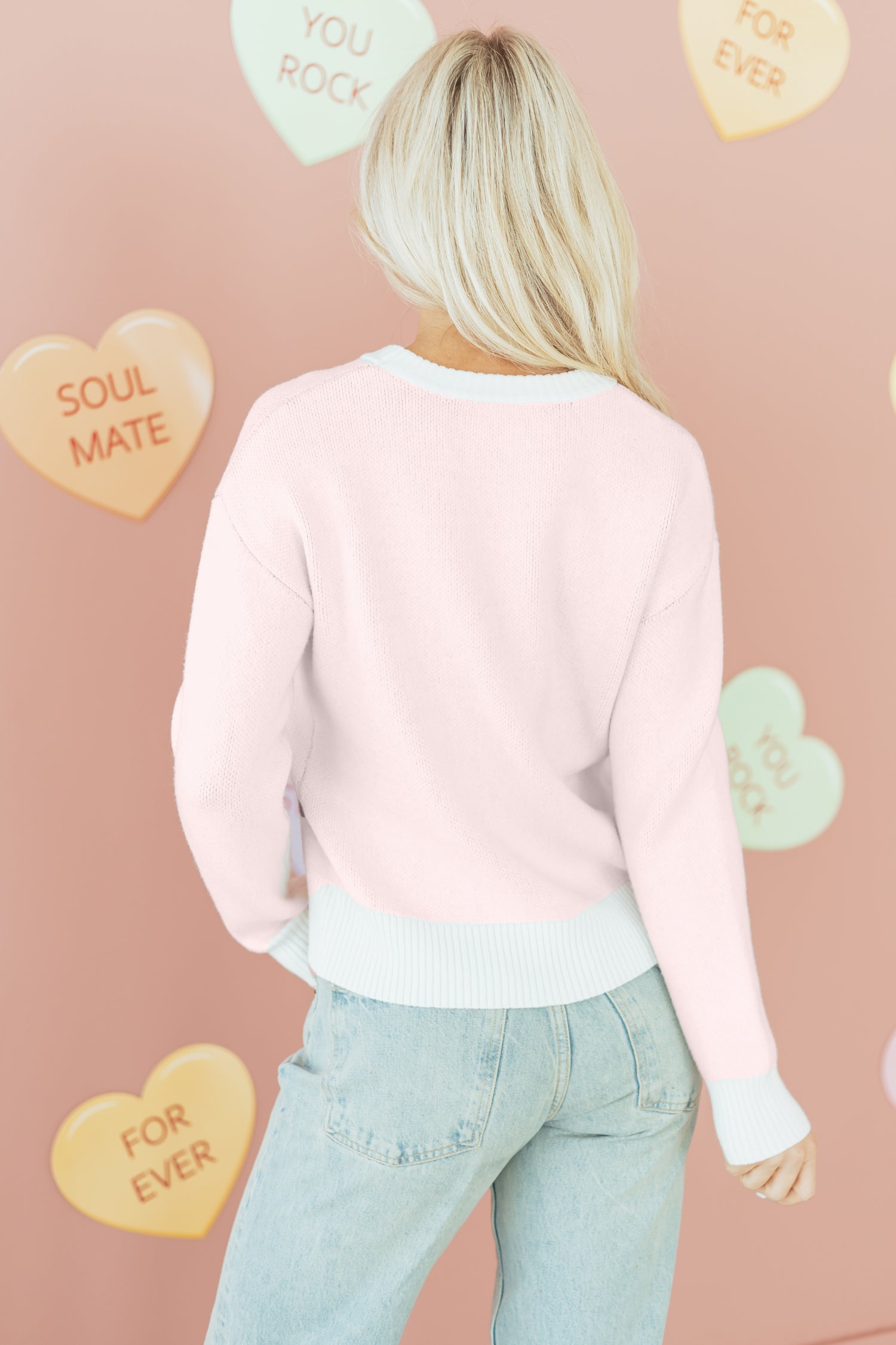 White Cherry Pattern Drop Shoulder Sweater-TOPS / DRESSES-[Adult]-[Female]-2022 Online Blue Zone Planet