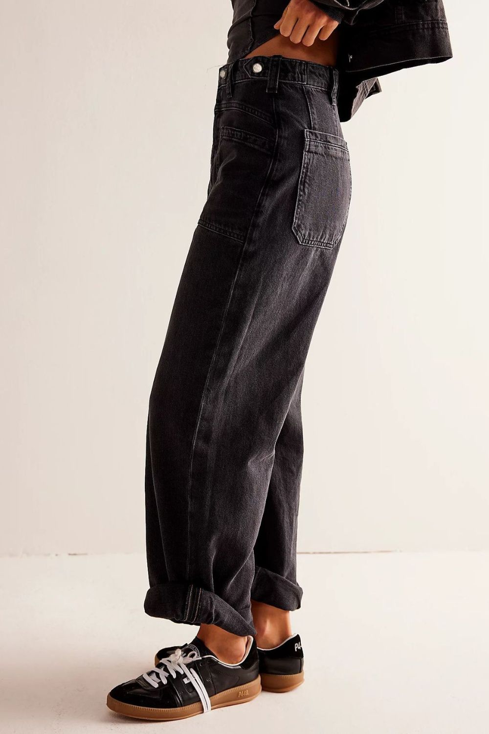 Washed Wide Leg Jeans with Pockets-BOTTOMS-[Adult]-[Female]-2022 Online Blue Zone Planet