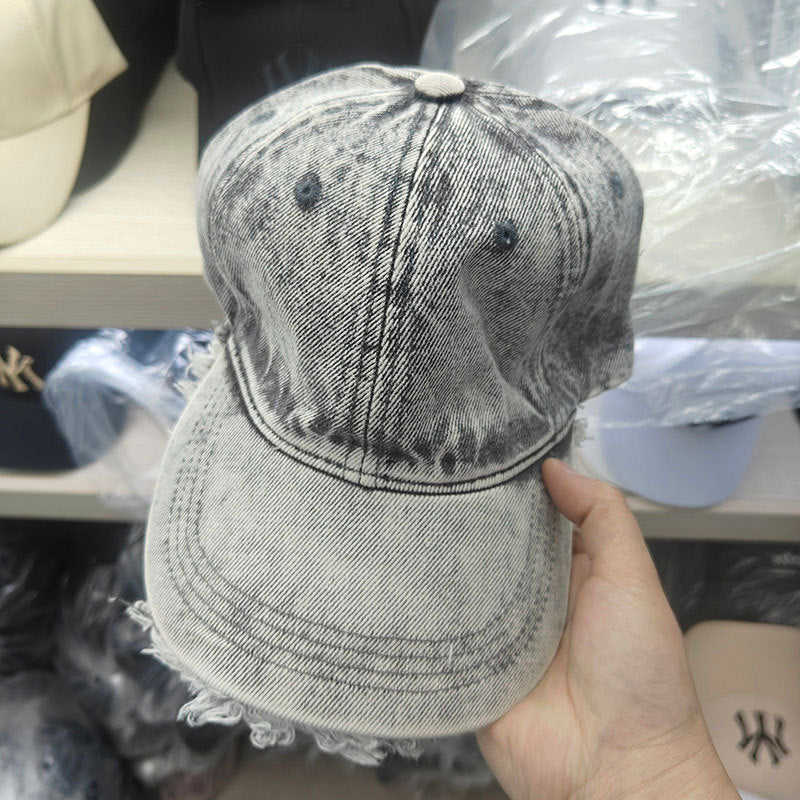 Raw Hem Cotton Baseball Cap-BASEBALL HATS-[Adult]-[Female]-2022 Online Blue Zone Planet