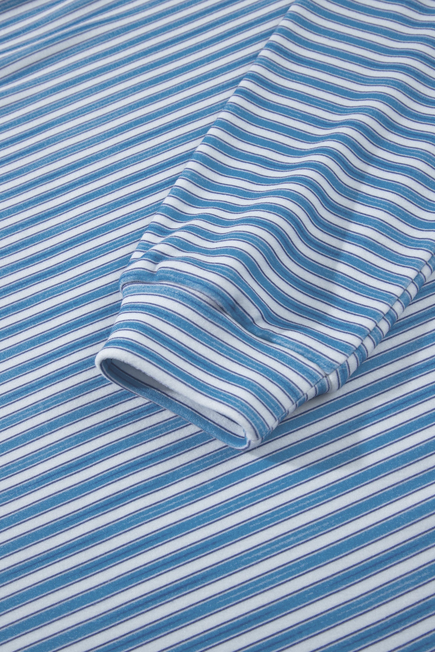 Sky Blue Stripe Long Sleeve Oversized Top Pocketed Casual Shorts Two Piece Set-Two Piece Sets/Short Sets-[Adult]-[Female]-2022 Online Blue Zone Planet