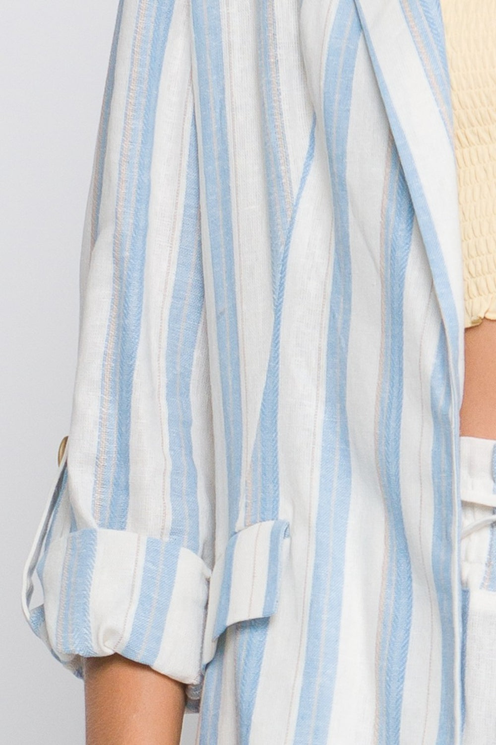 Love Tree Linen Woven Striped Blazer-TOPS / DRESSES-[Adult]-[Female]-2022 Online Blue Zone Planet