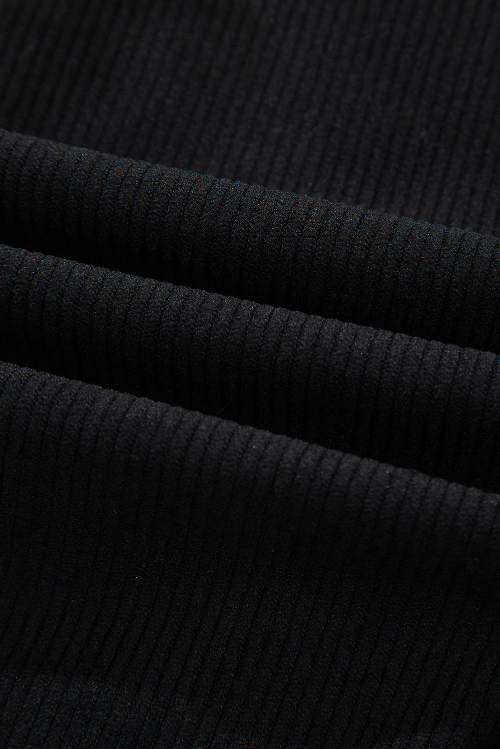 Black Corduroy Shirt Style Full Button Long Sleeve Shift Mini Dress-TOPS / DRESSES-[Adult]-[Female]-2022 Online Blue Zone Planet