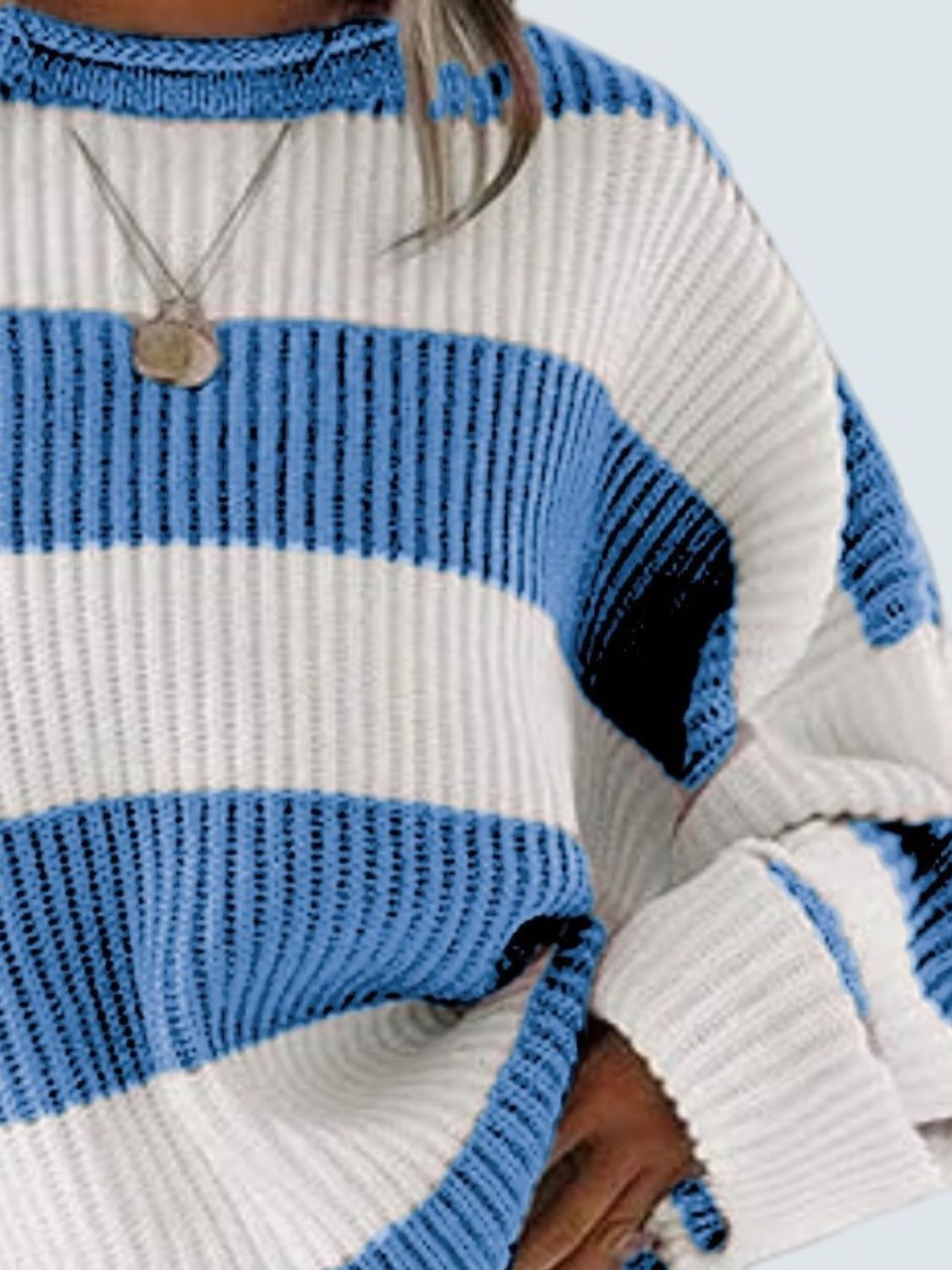 Round Neck Long Sleeve Sweater-NEW ARRIVALS-[Adult]-[Female]-2022 Online Blue Zone Planet