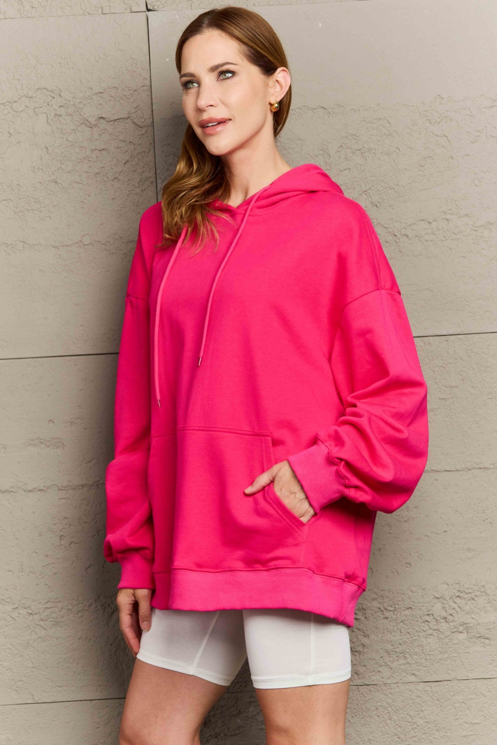 Full Size Drawstring Long Sleeve Hoodie-TOPS / DRESSES-[Adult]-[Female]-2022 Online Blue Zone Planet