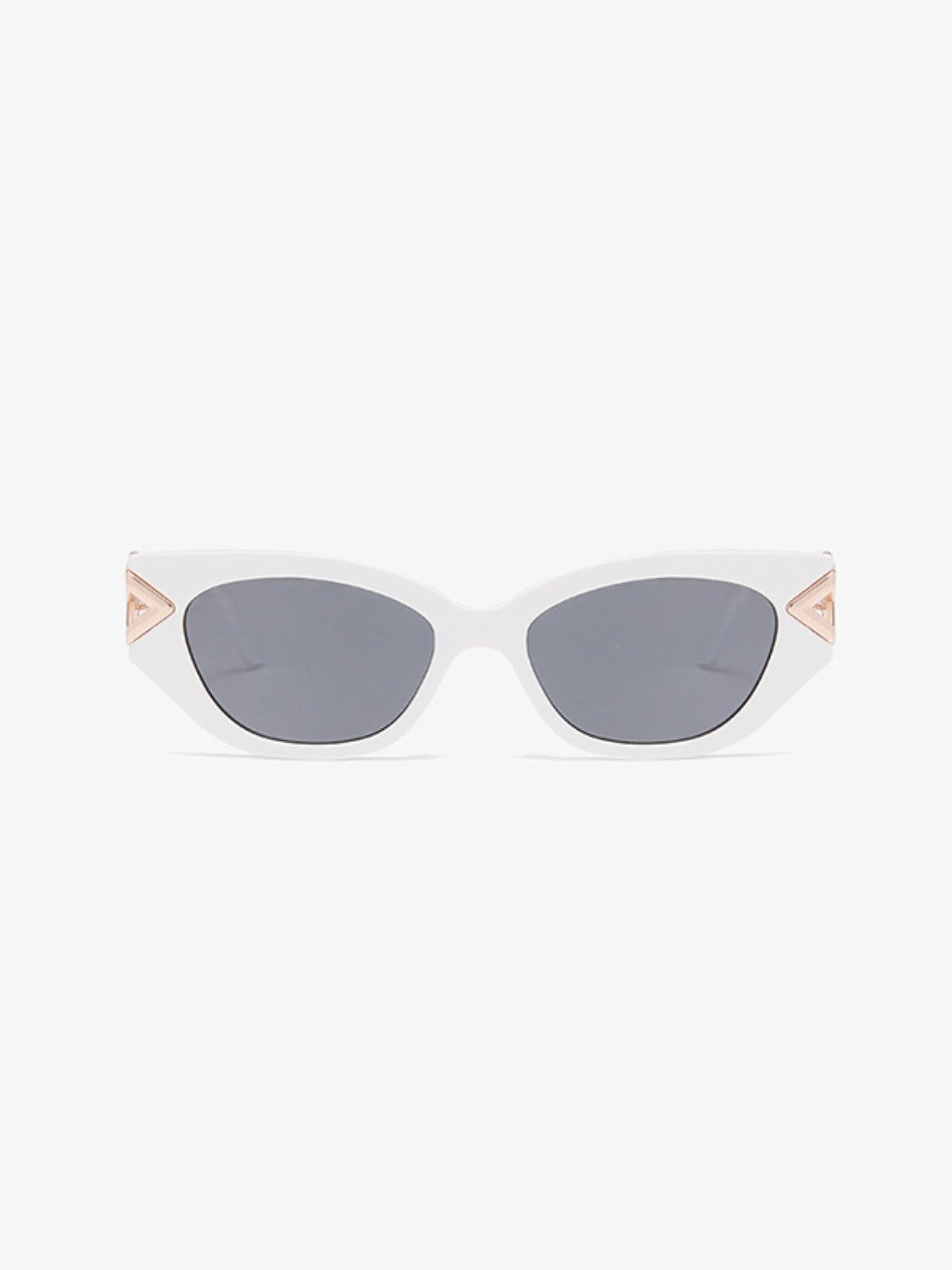 Polycarbonate Frame Cat-Eye Sunglasses-SUN GLASSES-[Adult]-[Female]-White-One Size-2022 Online Blue Zone Planet