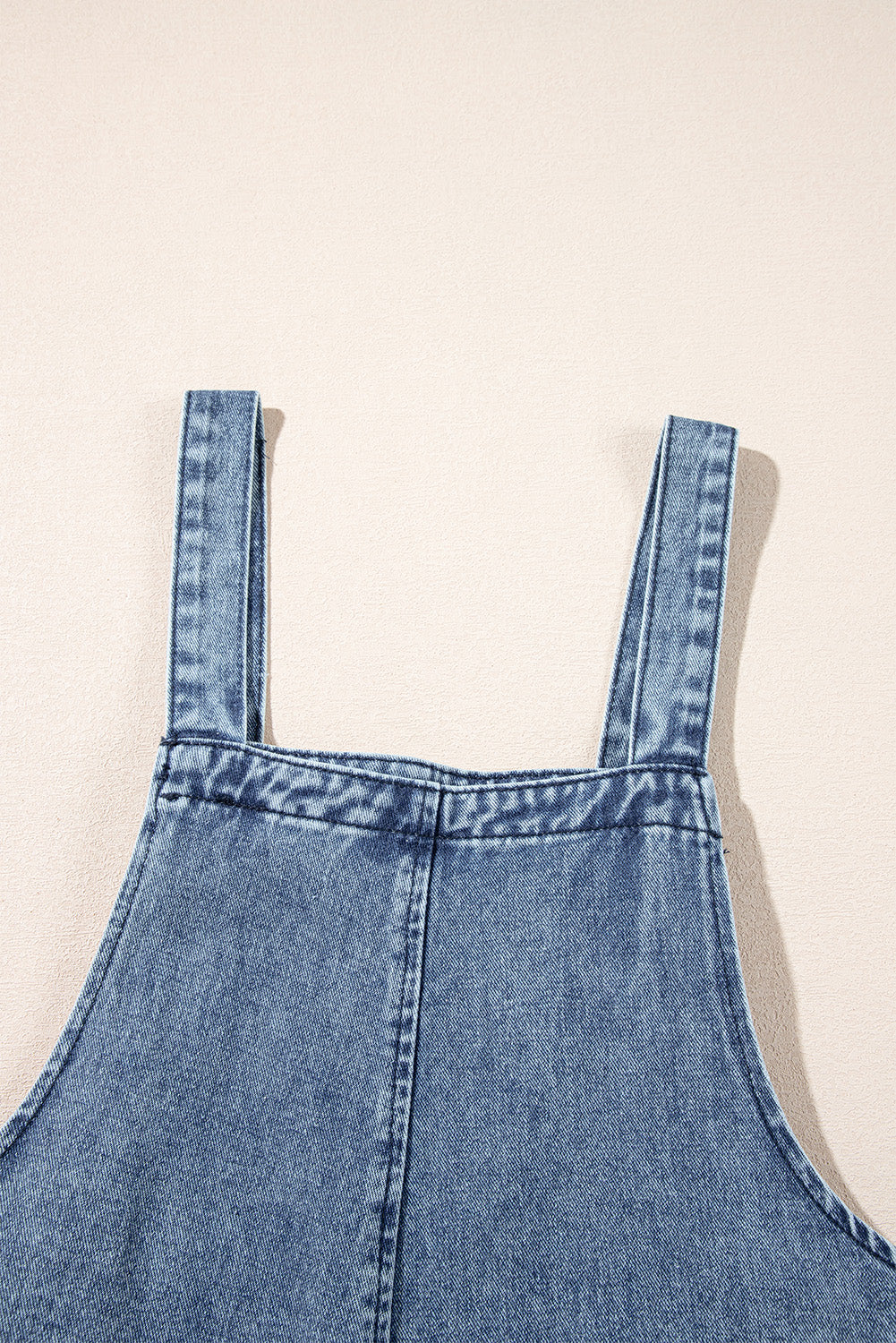 Blue Zone Planet | Stone Blue Distressed Bib Pocket Wide Leg Denim Overall-Bottoms/Jumpsuits & Rompers-[Adult]-[Female]-2022 Online Blue Zone Planet