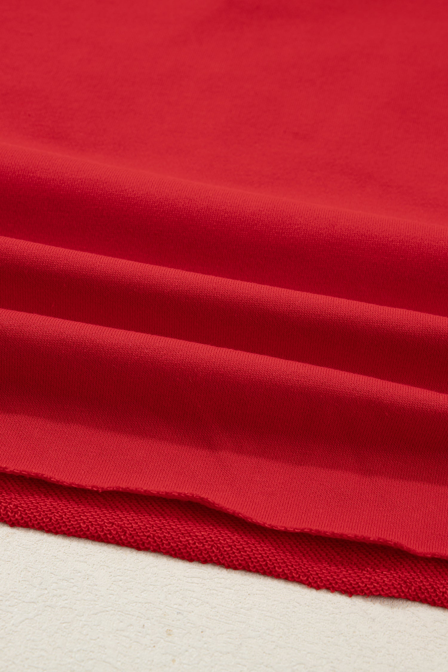 Tomato Red Christmas Tree Embroidered Notched Neck Cropped Sweatshirt-Tops/Sweatshirts & Hoodies-[Adult]-[Female]-2022 Online Blue Zone Planet