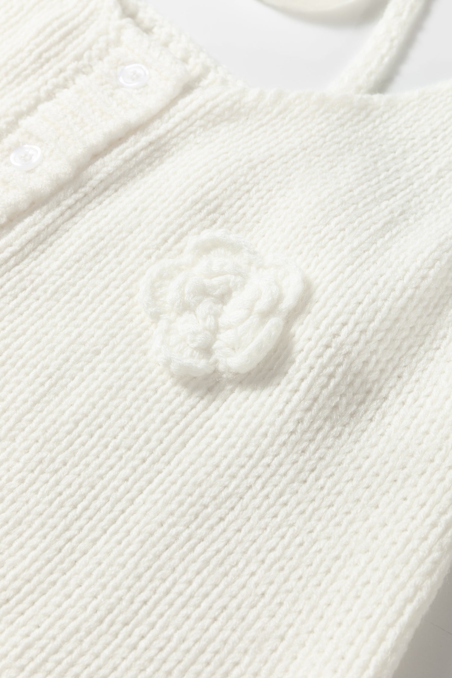 White 3d Flower Spaghetti Straps Sweater Vest-TOPS / DRESSES-[Adult]-[Female]-2022 Online Blue Zone Planet