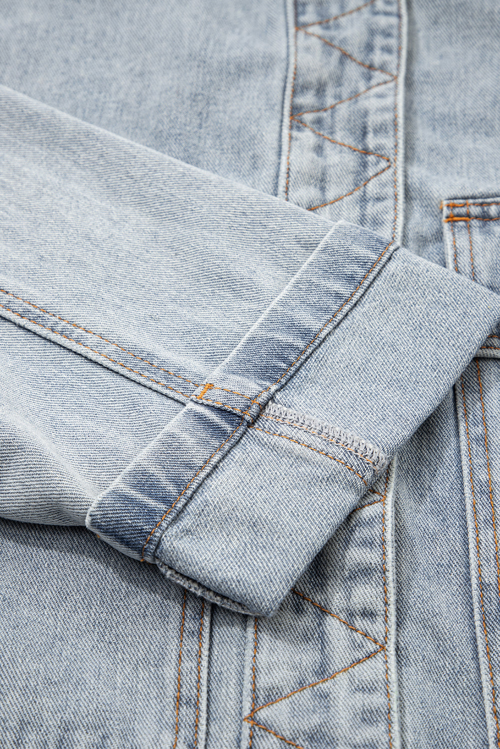 Beau Blue Street Style Zip Up Washed Denim Jacket-Outerwear/Denim jackets-[Adult]-[Female]-2022 Online Blue Zone Planet