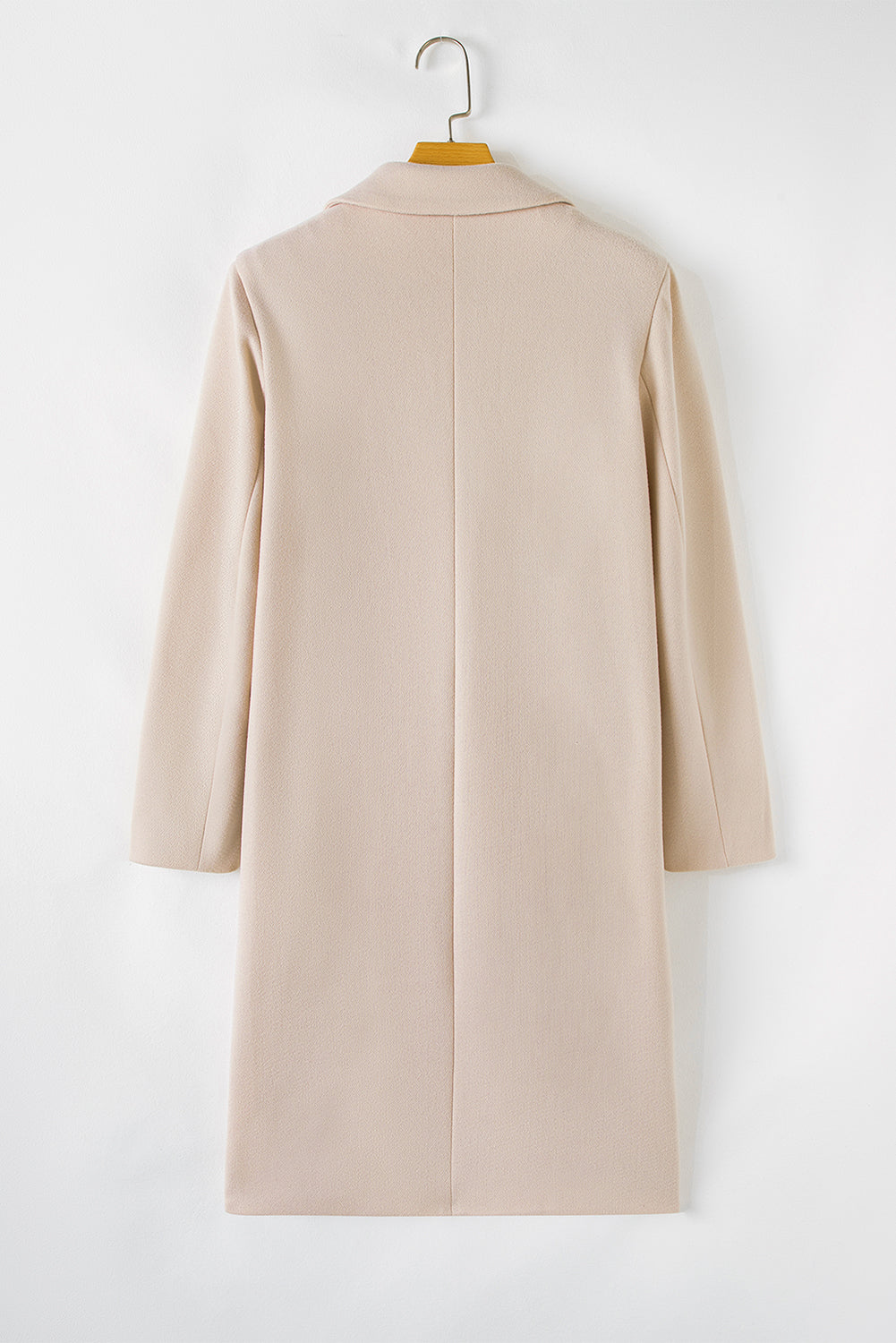 Dark Khaki Single Breasted Lapel Collar Flap Pocketed Overcoat-Outerwear/Coats-[Adult]-[Female]-2022 Online Blue Zone Planet