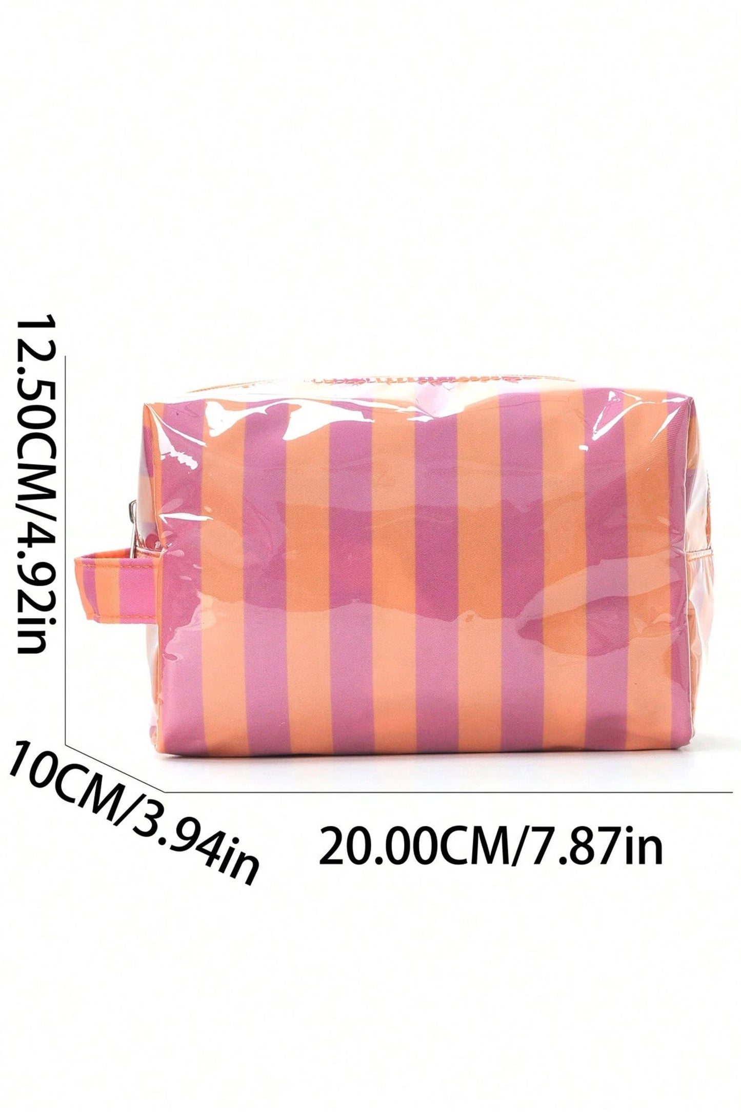 Light Pink Leopard Print PVC Travel Makeup Organizer Cosmetic Bag
