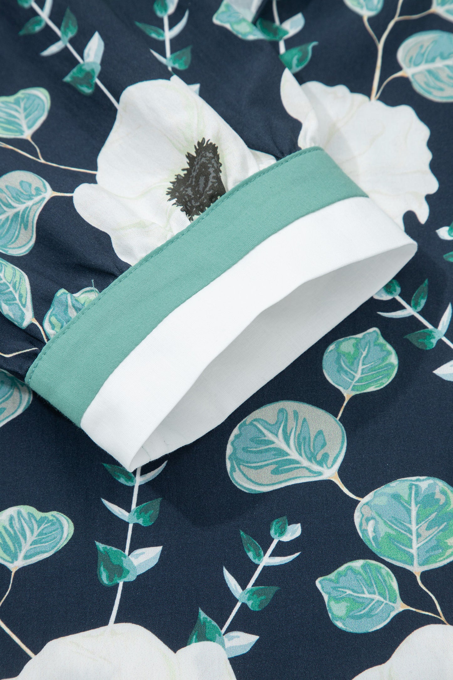 Blue Floral Print Striped Patchwork V Neck Short Sleeve Blouse-Tops/Blouses & Shirts-[Adult]-[Female]-2022 Online Blue Zone Planet