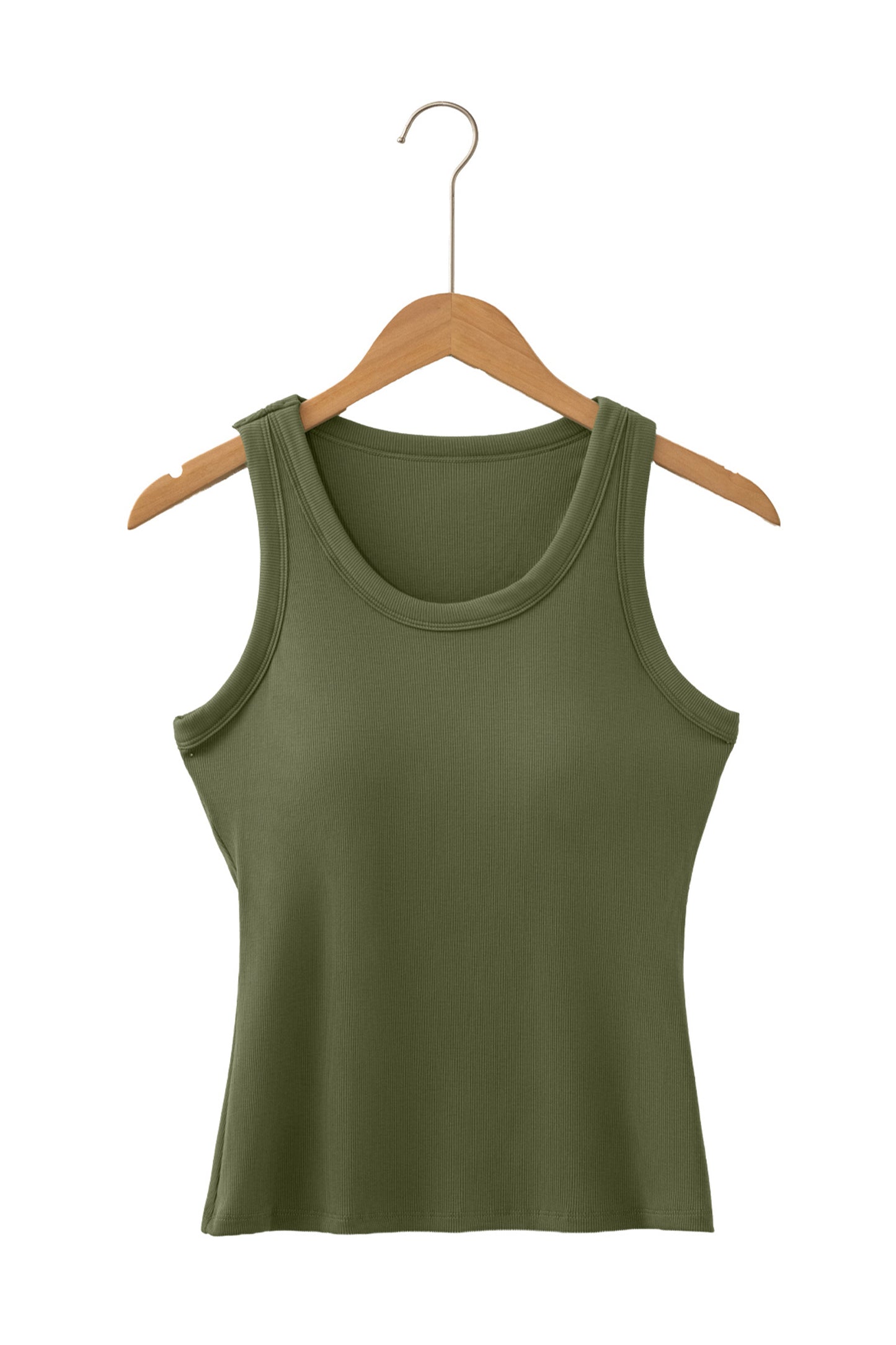 Four Leaf Clover Slim Ribbed Padded Tank Top-Tops/Tank Tops-[Adult]-[Female]-2022 Online Blue Zone Planet