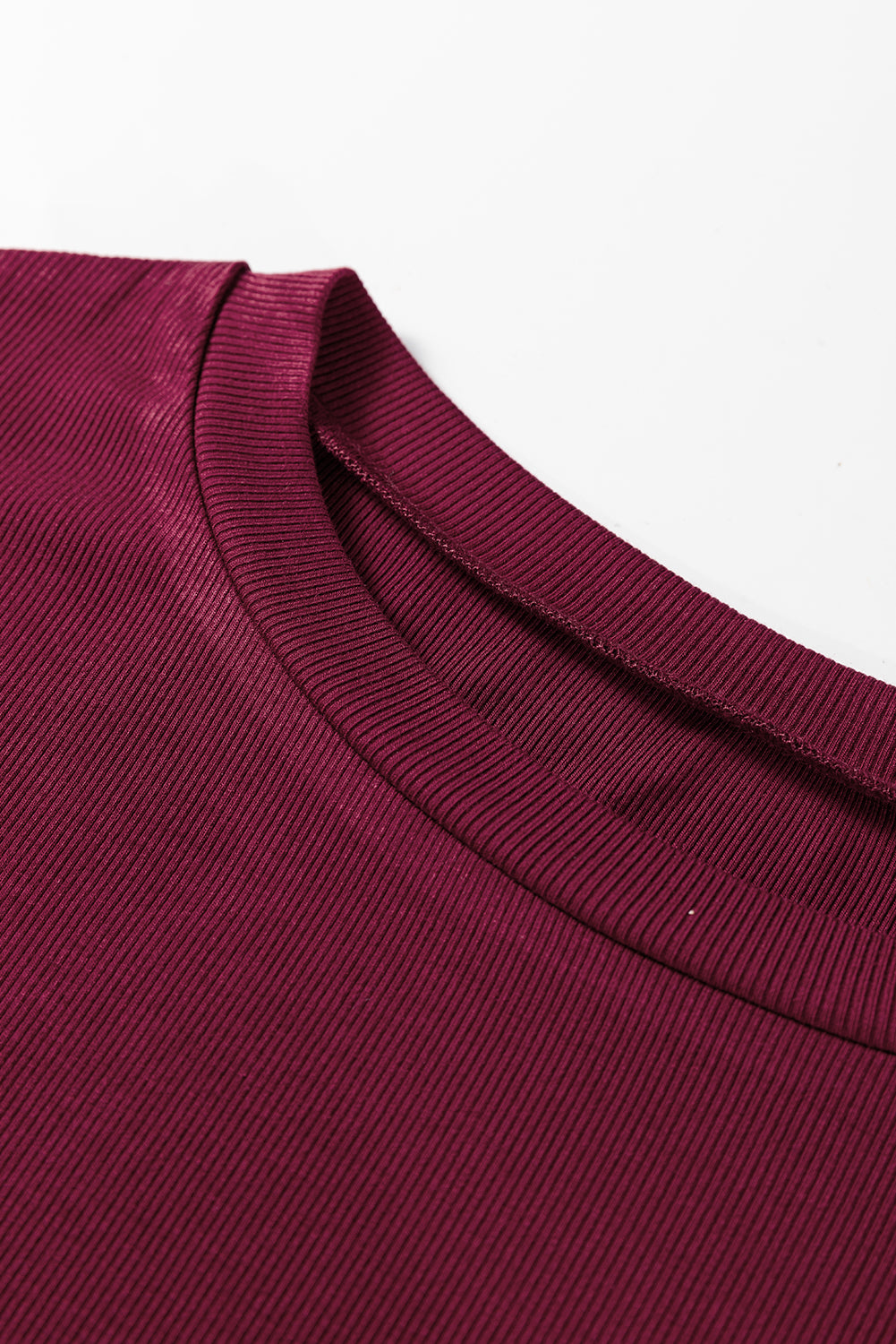 Wild Ginger Contrast Floral Sleeve Solid Ribbed Body Patchwork Long Sleeve Top-Tops/Long Sleeve Tops-[Adult]-[Female]-2022 Online Blue Zone Planet