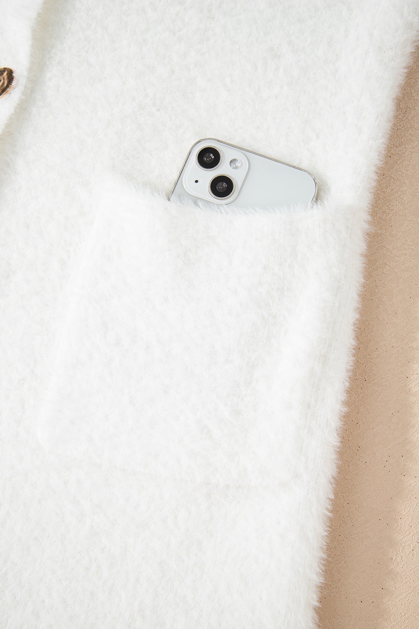 Smoke Gray Fuzzy Buttoned Front Midi Solid Cardigan-Sweaters & Cardigans/Cardigans-[Adult]-[Female]-2022 Online Blue Zone Planet