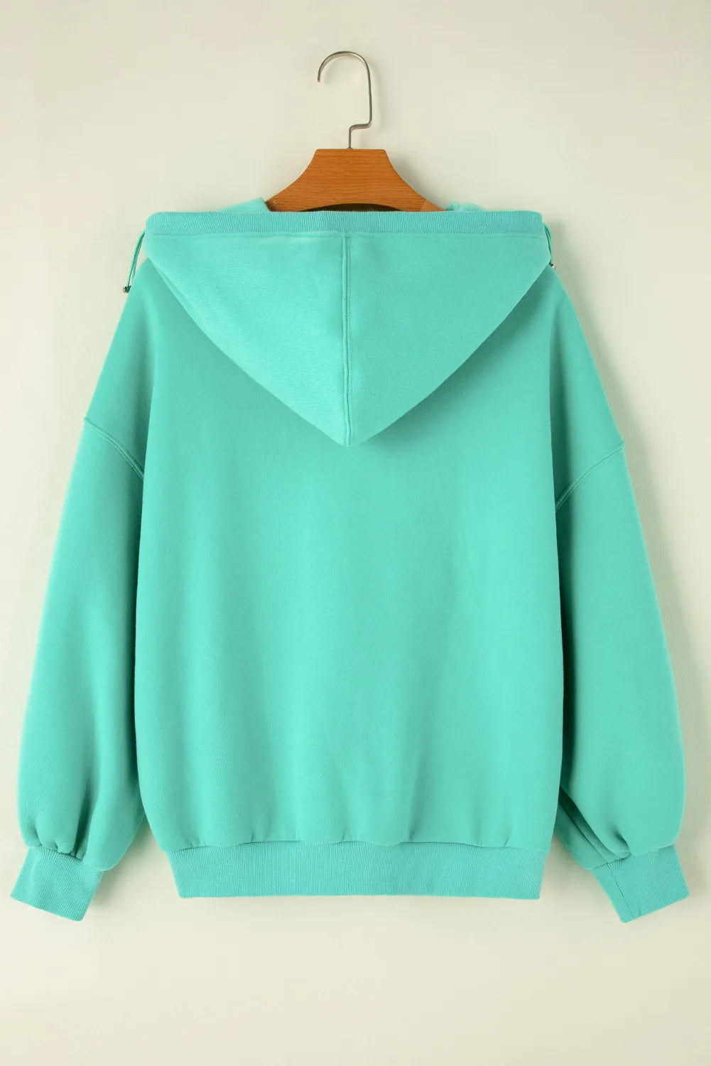 Pocketed Half Zip Long Sleeve Hoodie-TOPS / DRESSES-[Adult]-[Female]-2022 Online Blue Zone Planet