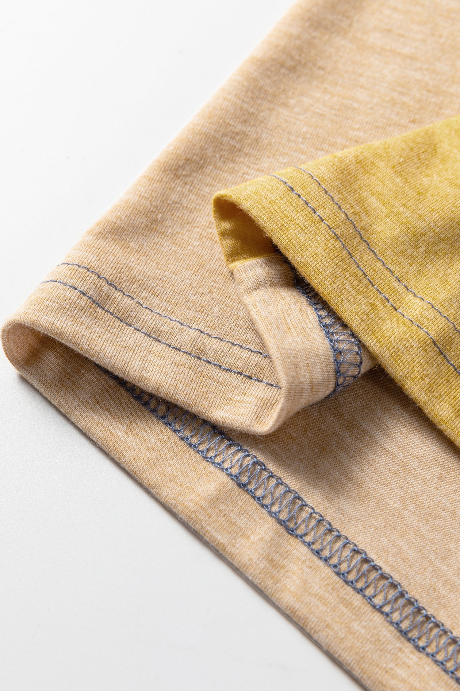 Sail Blue Exposed Stitching Colorblock V Neck Long Sleeve Top-Tops/Long Sleeve Tops-[Adult]-[Female]-2022 Online Blue Zone Planet