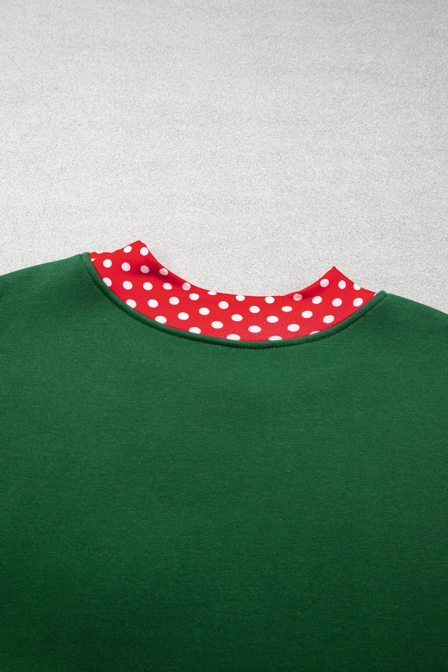 Orange Polka Dot Patchwork Round Neck Plus Size Sweatshirt-Plus Size/Plus Size Sweatshirts & Hoodies-[Adult]-[Female]-2022 Online Blue Zone Planet
