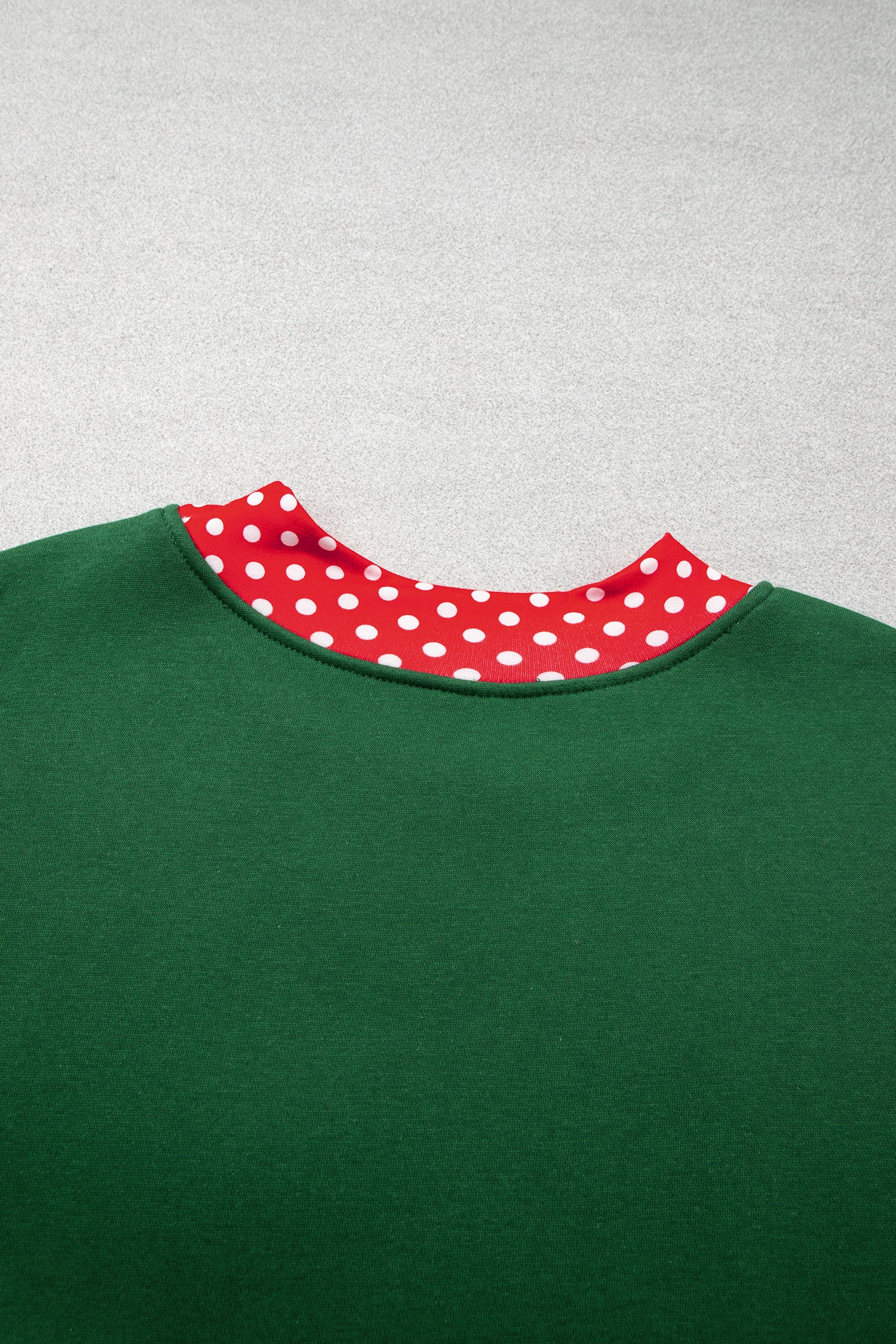Orange Polka Dot Patchwork Round Neck Plus Size Sweatshirt-Plus Size/Plus Size Sweatshirts & Hoodies-[Adult]-[Female]-2022 Online Blue Zone Planet