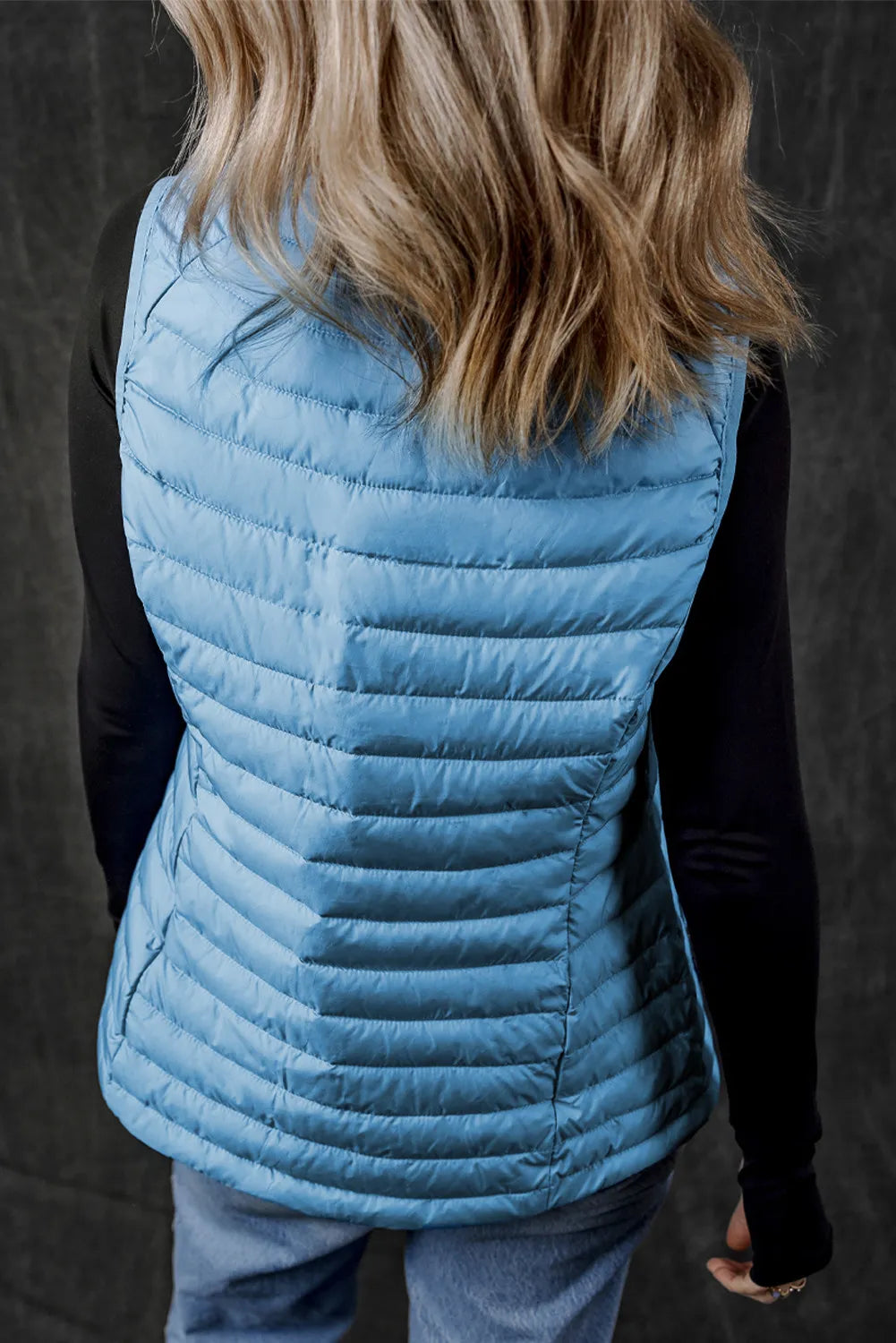 Pocketed Zip Up Vest Coat-TOPS / DRESSES-[Adult]-[Female]-2022 Online Blue Zone Planet