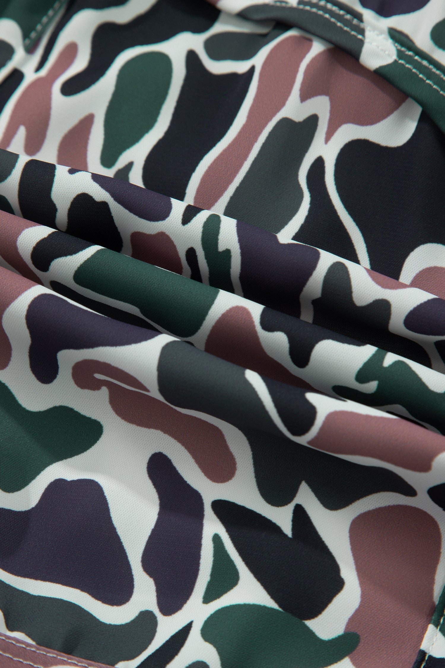Multicolour Camouflage Print Athletic Lined Shorts-Bottoms/Casual Shorts-[Adult]-[Female]-2022 Online Blue Zone Planet