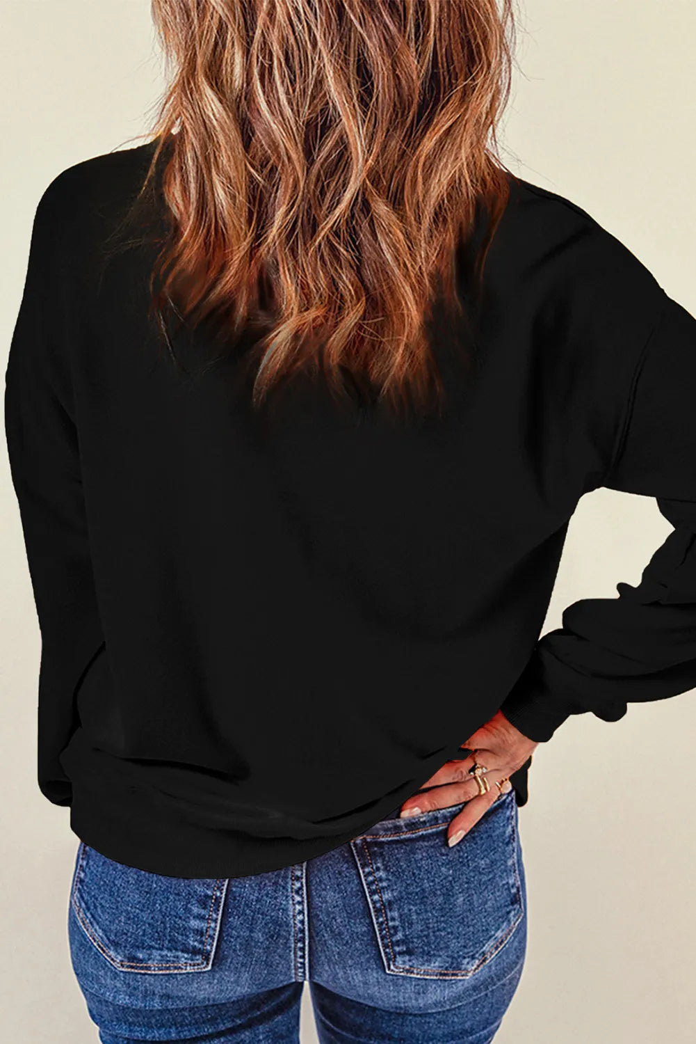 Bow Round Neck Long Sleeve Sweatshirt-TOPS / DRESSES-[Adult]-[Female]-2022 Online Blue Zone Planet