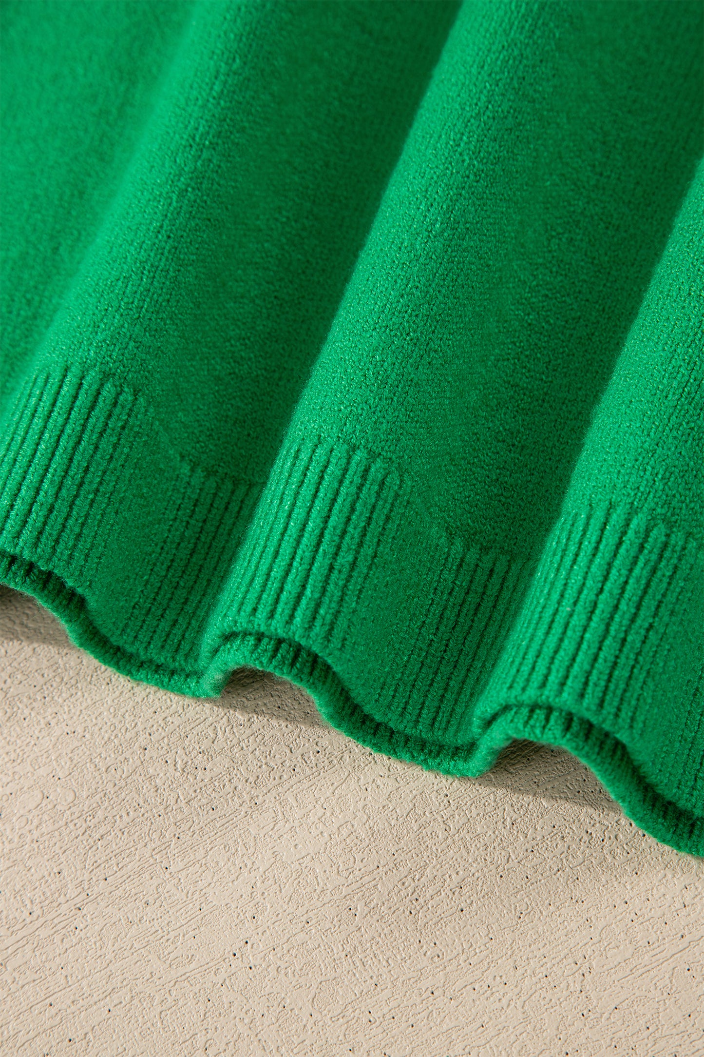 Bright Green Shiny Lucky Striped Flutter Sleeve Round Neck Sweater-TOPS / DRESSES-[Adult]-[Female]-2022 Online Blue Zone Planet