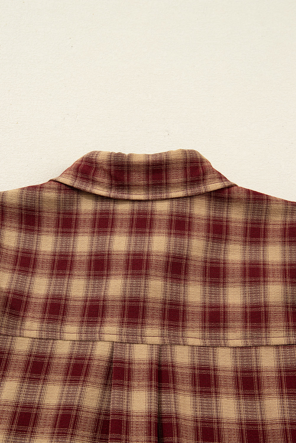 Red Plaid Print Ruffled Long Sleeve Patchwork Hem Mini Shirt Dress-TOPS / DRESSES-[Adult]-[Female]-2022 Online Blue Zone Planet