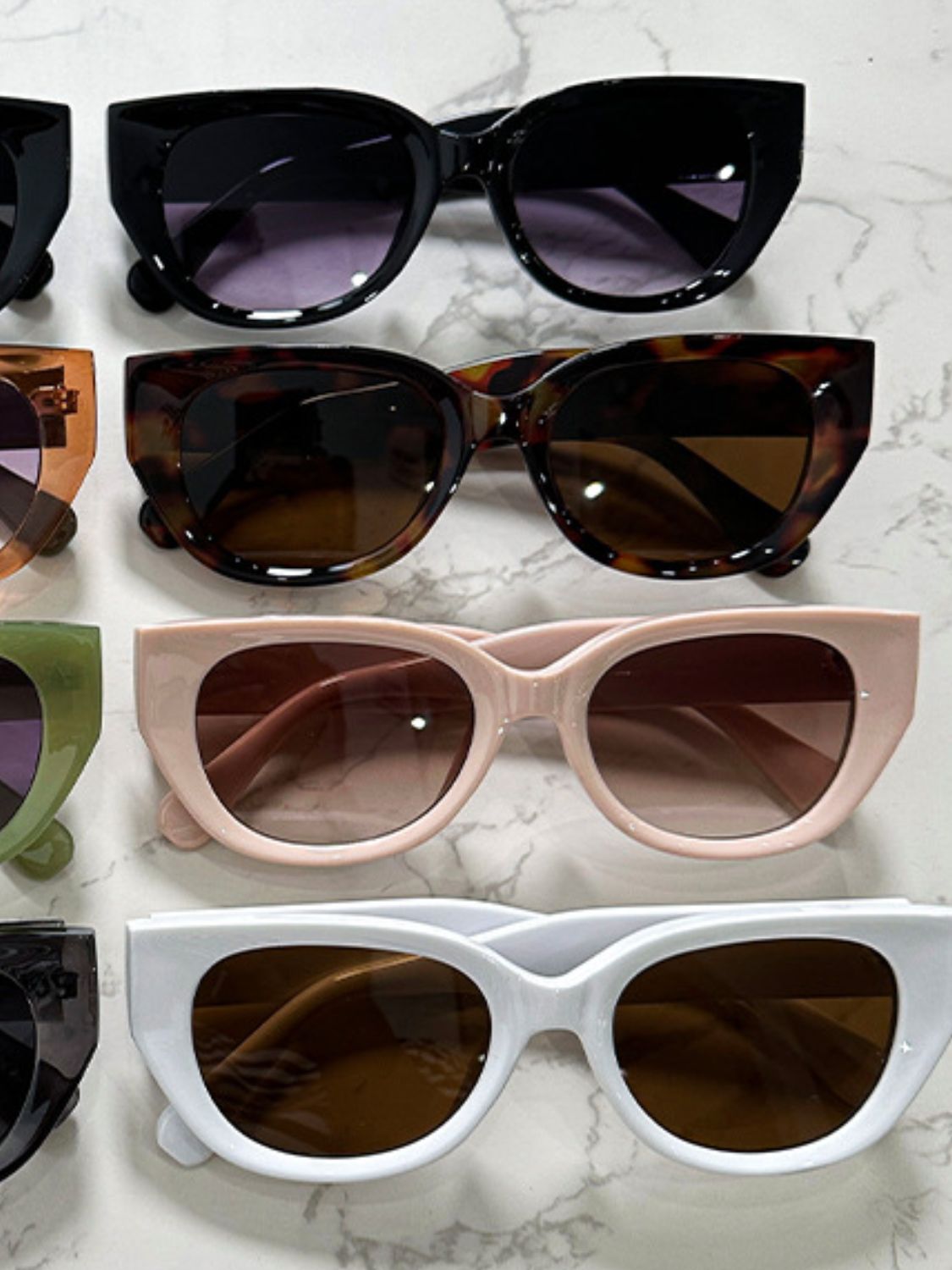Cat Eye Polycarbonate Frame Sunglasses-SUN GLASSES-[Adult]-[Female]-2022 Online Blue Zone Planet