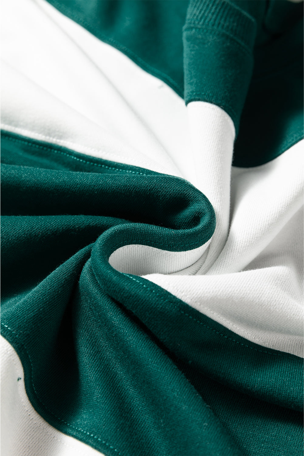 Evergreen Colorblock Drop Shoulder Baggy Sweatshirt-Tops/Sweatshirts & Hoodies-[Adult]-[Female]-2022 Online Blue Zone Planet